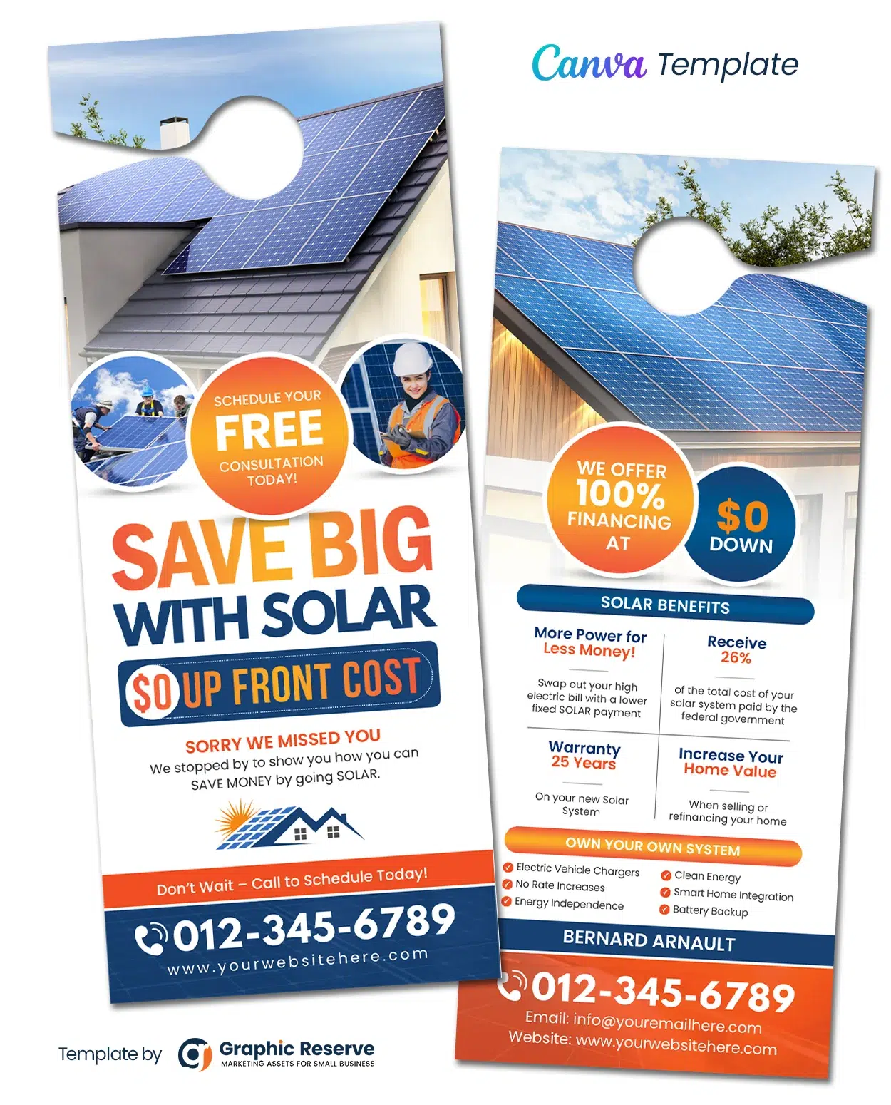 Solar Door Hanger Canva Template