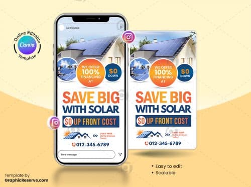 Solar Instagram Story Banner Canva Template