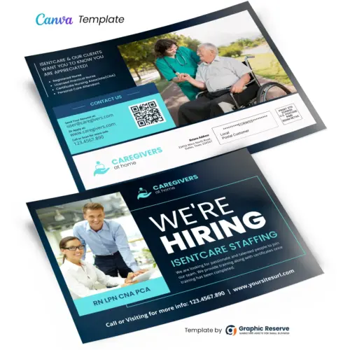 We Are Hiring Direct Mail Postcard Design Canva Template