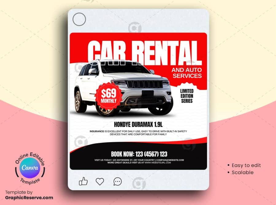 Car Rental Social Media Banner
