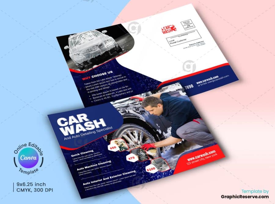 Car Wash EDDM Mailer 2v