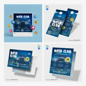 Car Wash Marketing Material Canva Template Bundle