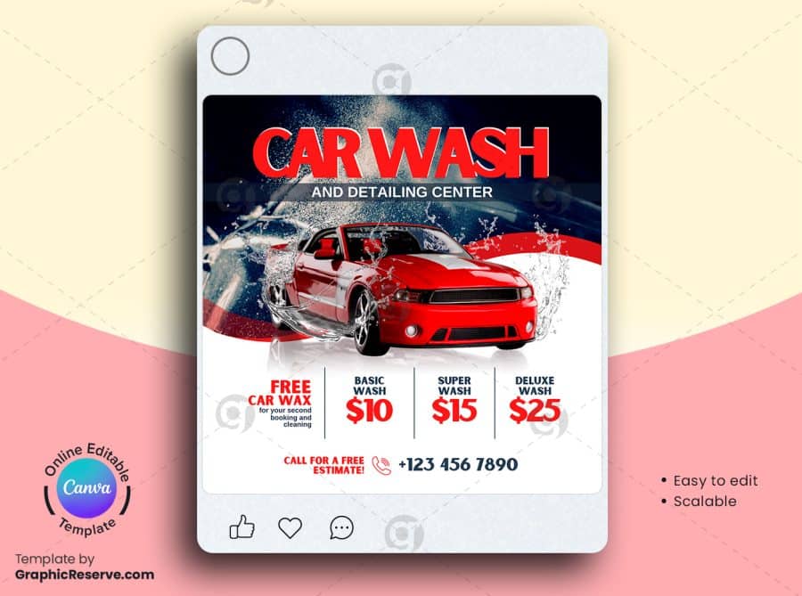 Car Wash Pricing Banner 2v