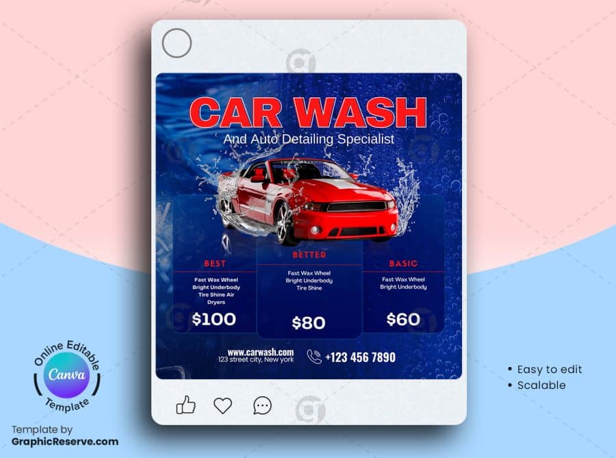 Car Wash Pricing Social Media Post