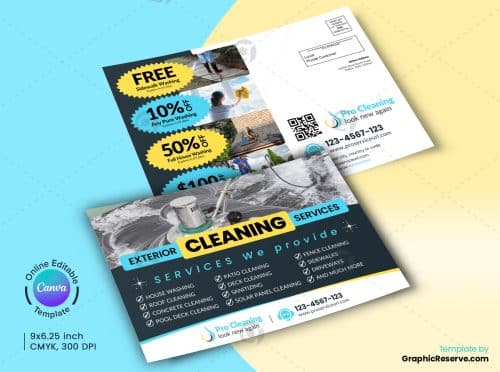 Cleaning Service EDDM Mailer Canva Template