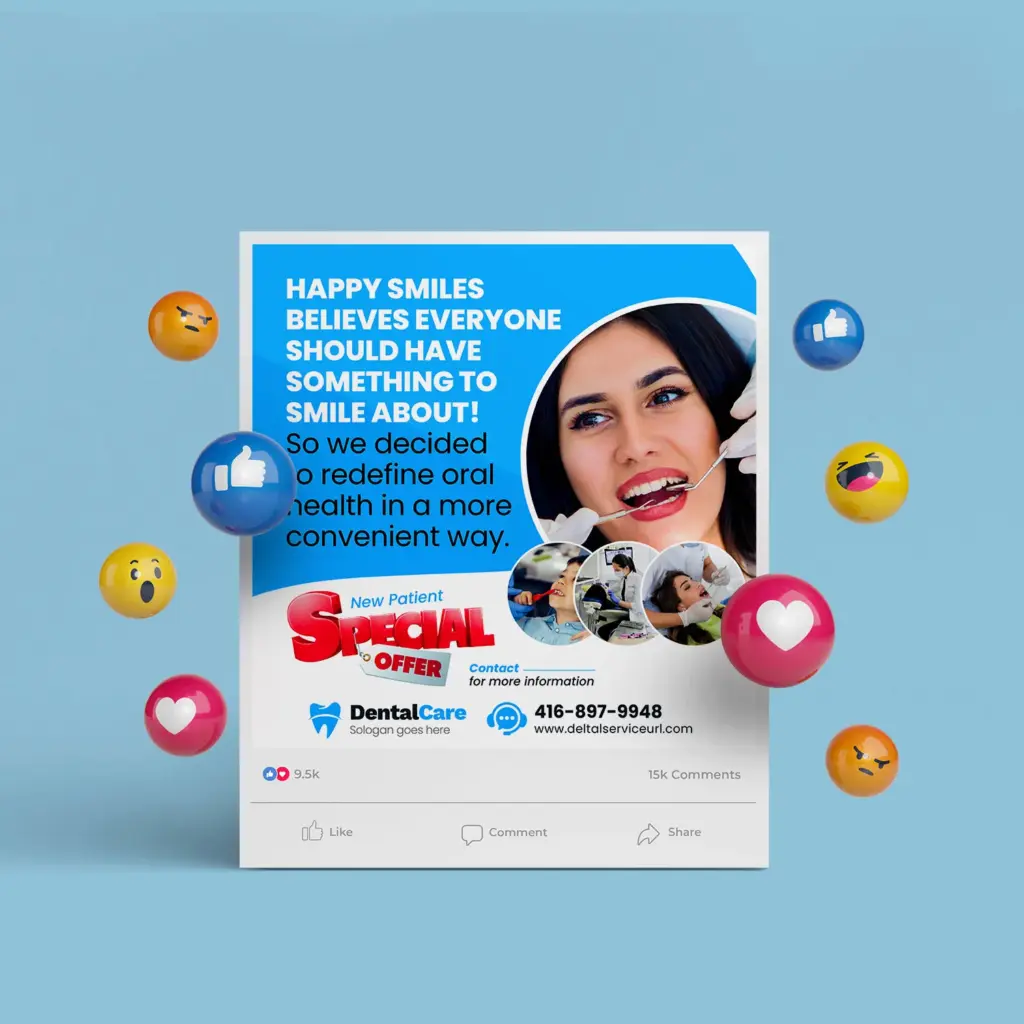Dental Service Social Media Banner Canva Template