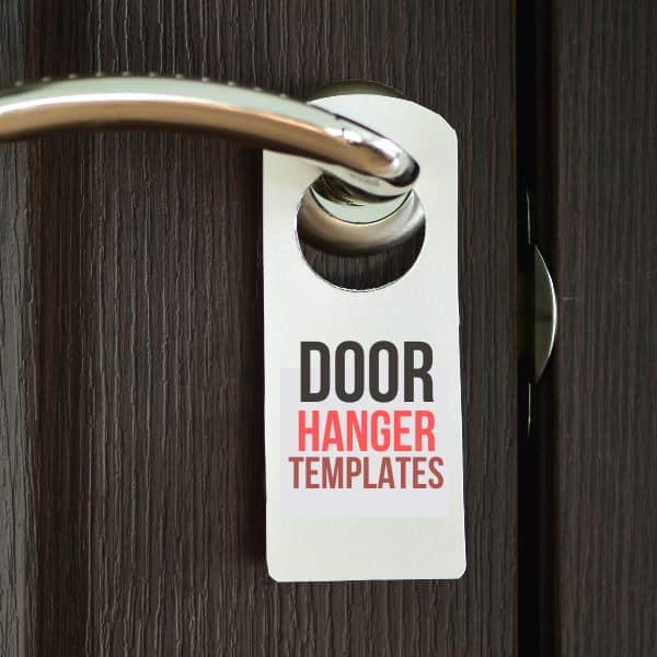 Door Hanger Templates in Canva Format