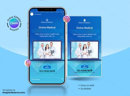 Medical Consulttation Instagram Story Canva Template