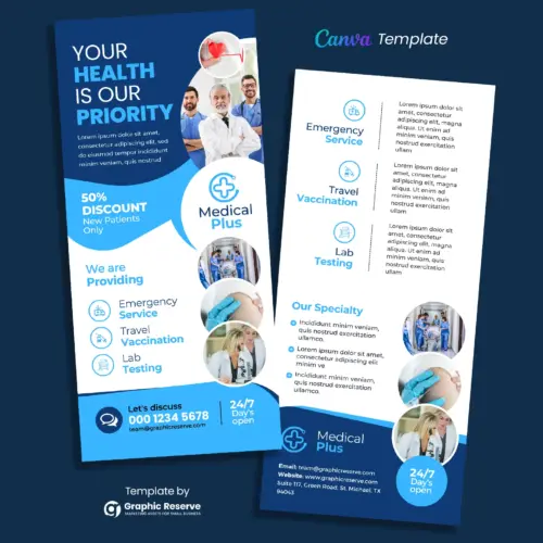 Medical Healthcare Canva DL Flyer Design