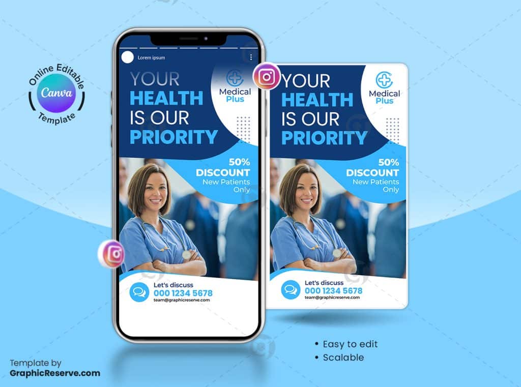 Medical Instagram Story Canva Banner Design