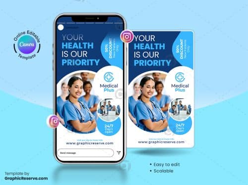Medical Instagram Story Canva Template