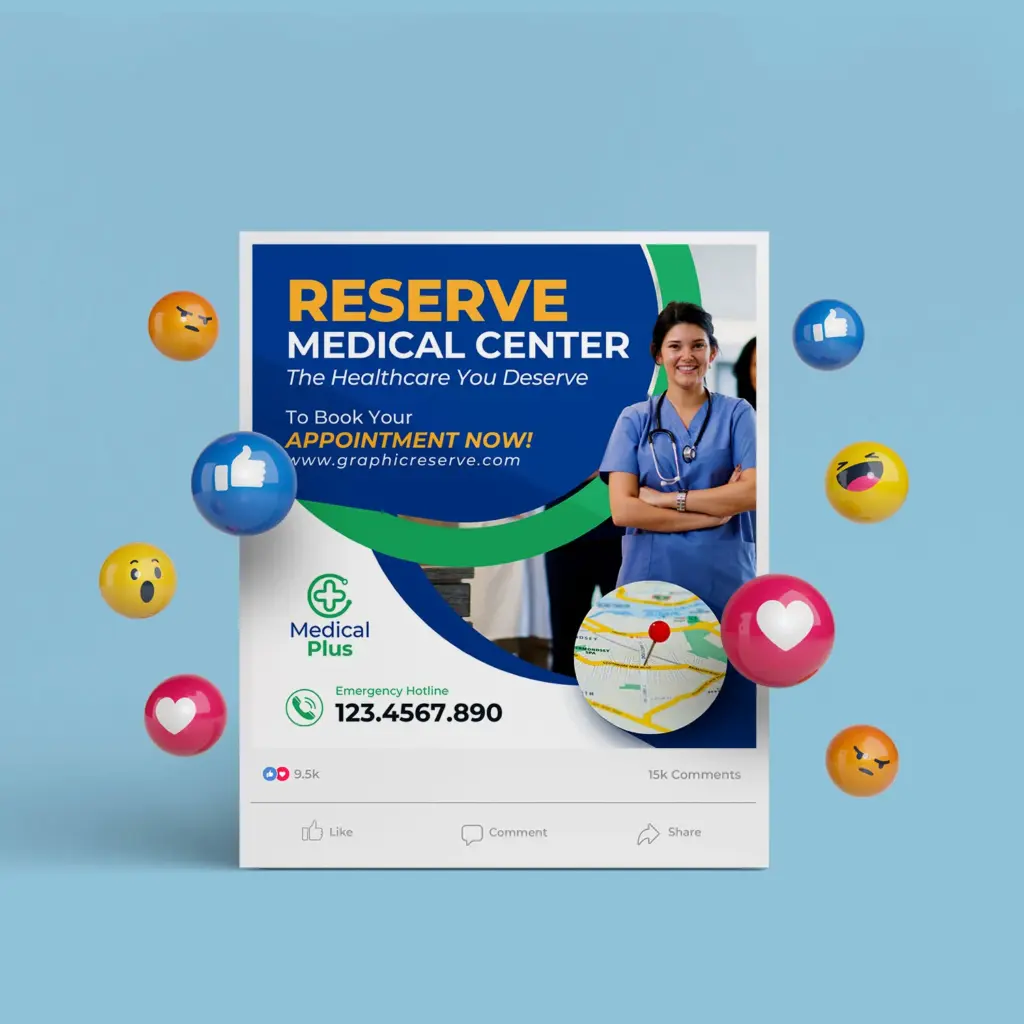 Medical Service Social Media Banner Canva Template