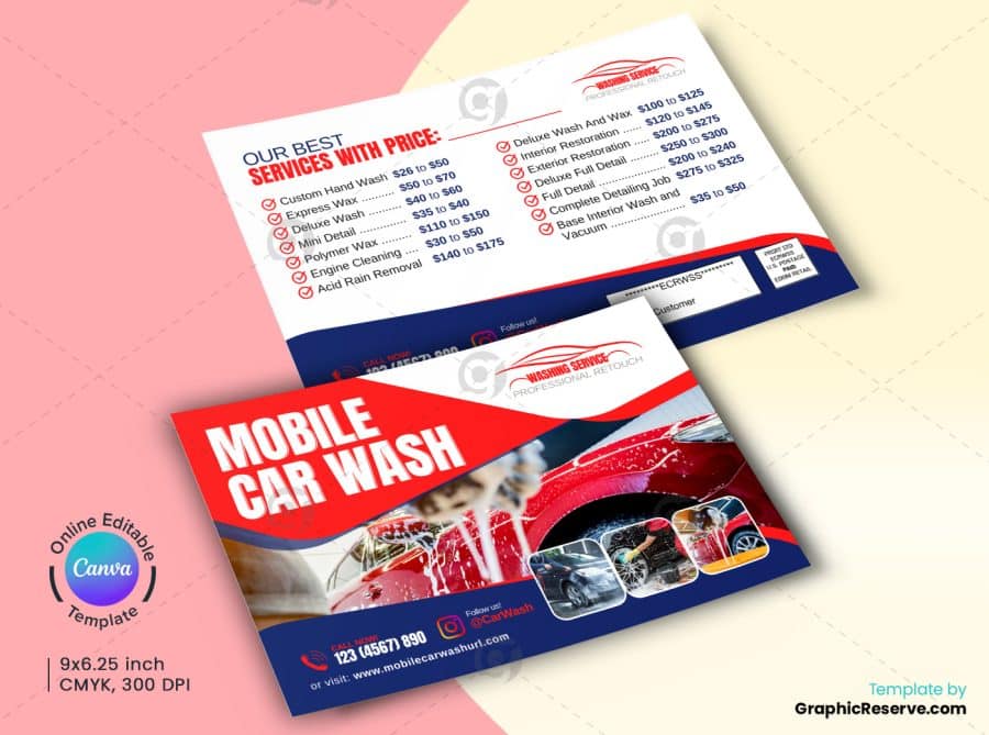 Mobile Car Wash EDDM Mailer
