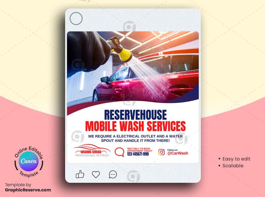 Mobile Wash Service Social Media Banner