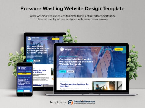 Pressure Washing Website Design Template