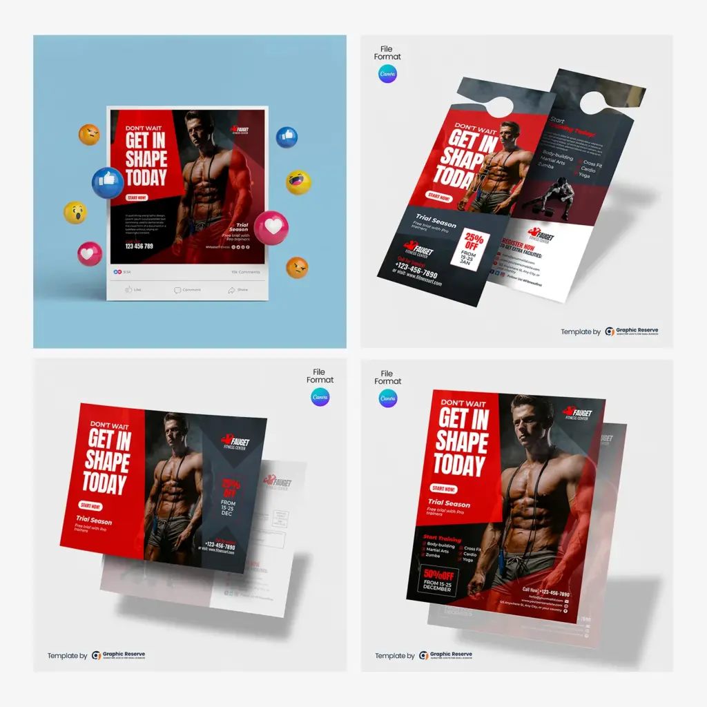 Body-Shape-Marketing-Material-Bundle-Canva-Template Design