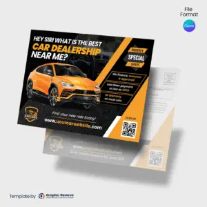 Car Rental Postcard EDDM Canva Template
