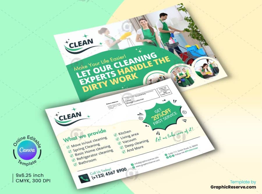 Cleaning Service Direct Mail EDDM Canva Template.b