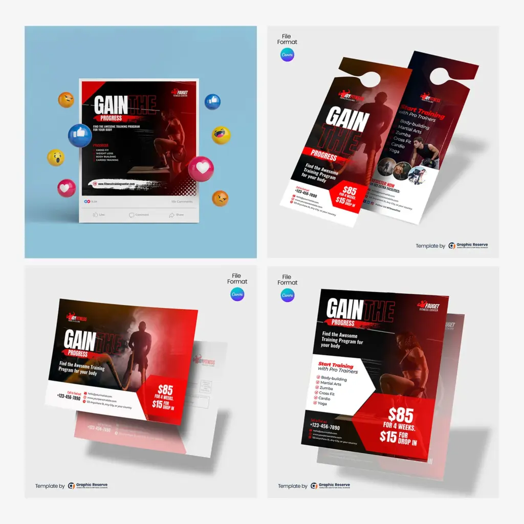 Fitness-Progress-Marketing-Material-Bundle-Canva-Template