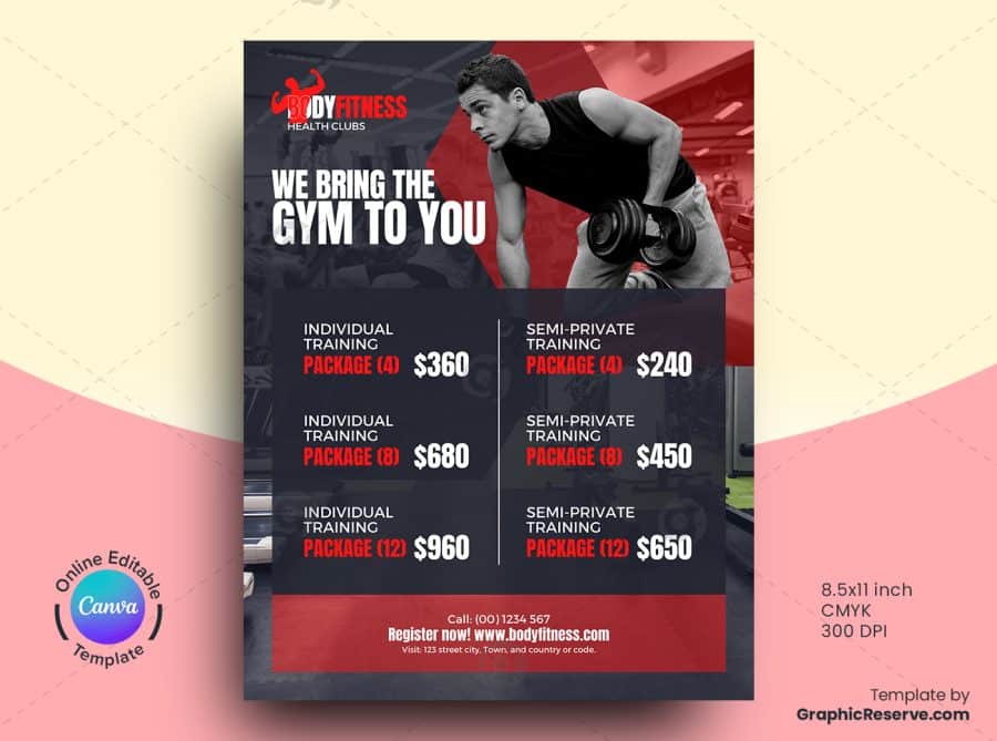 Gym Price List Flyer