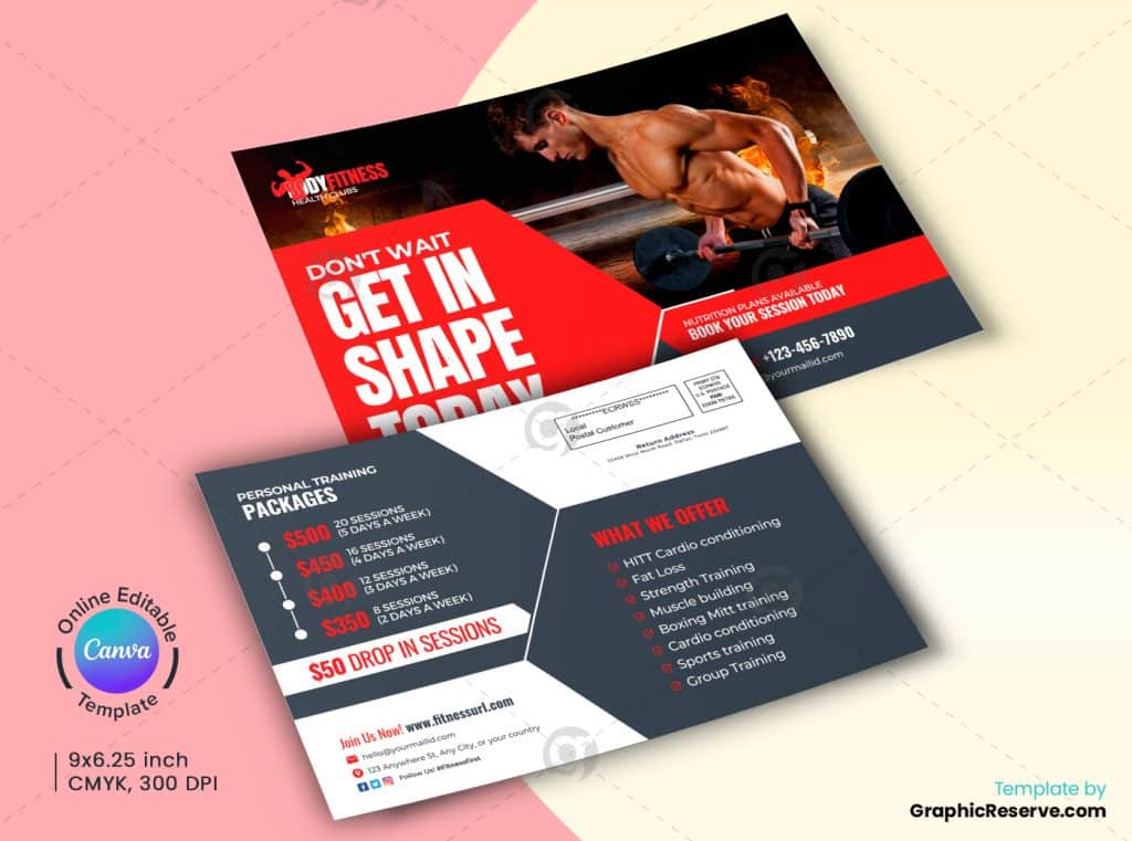 Gym Pricing EDDM Mailer Design.b