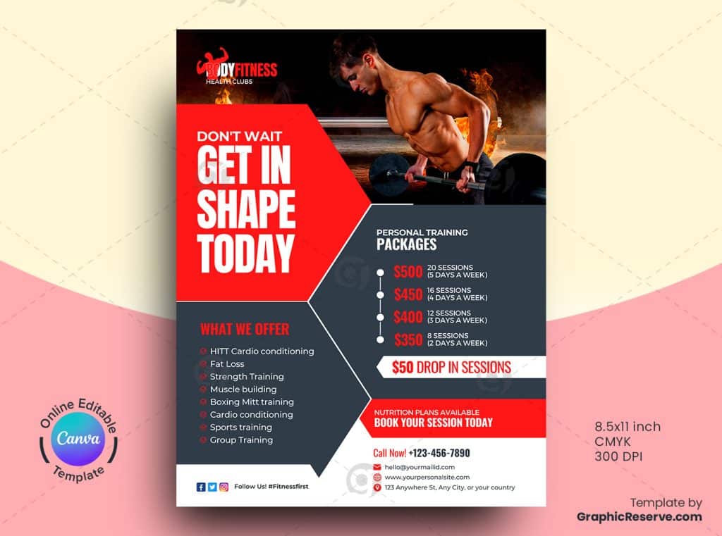 Gym Pricing Flyer