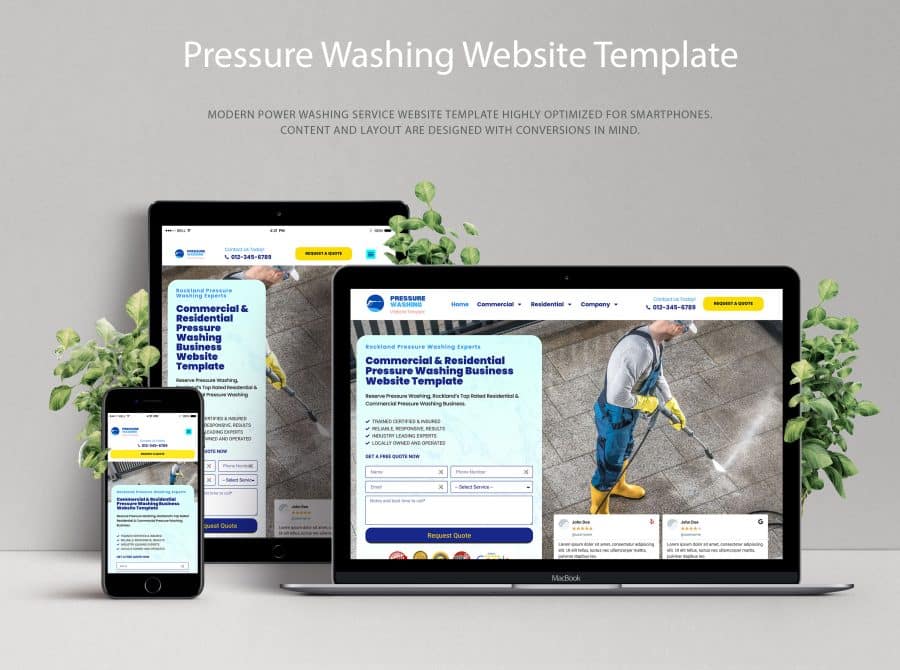 Pressure washing website template