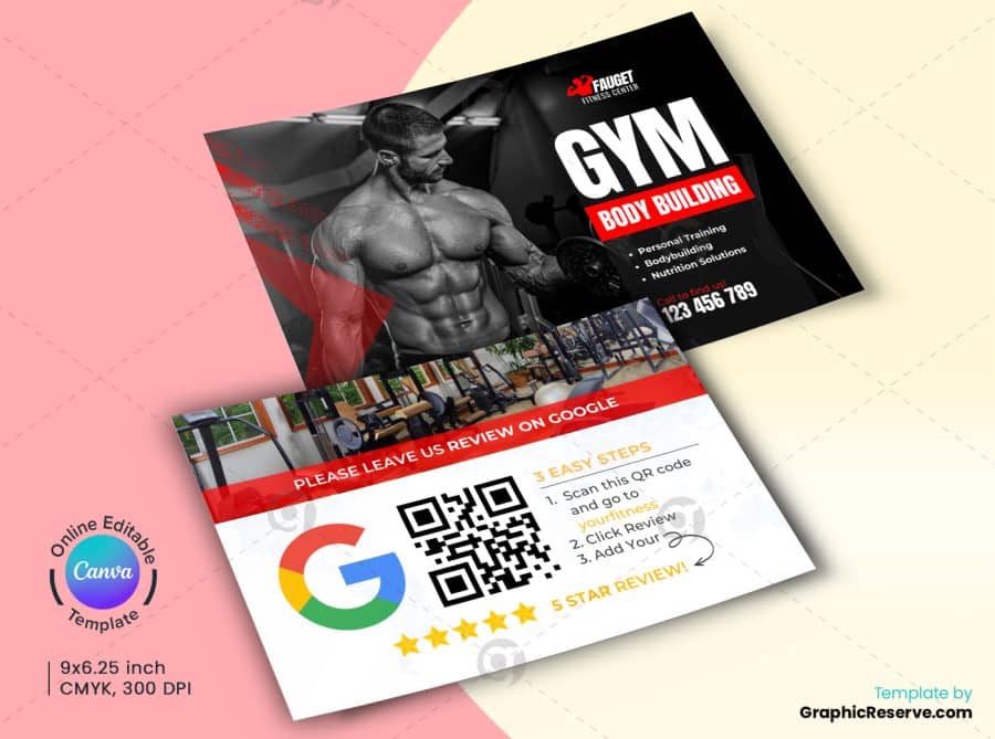 Review Fitness Gym Postcard.b