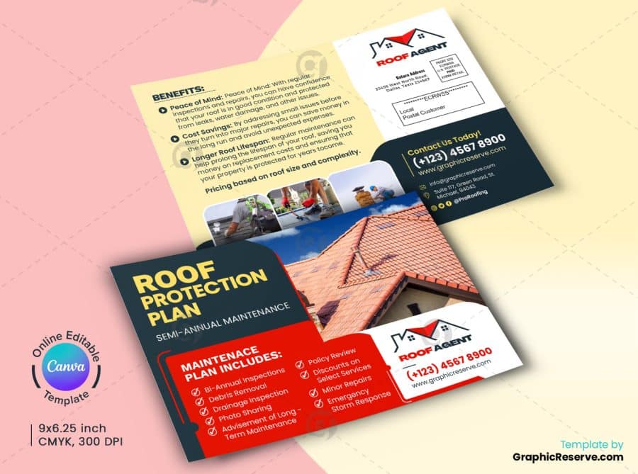 Roof Protection Direct Mail EDDM Canva Template