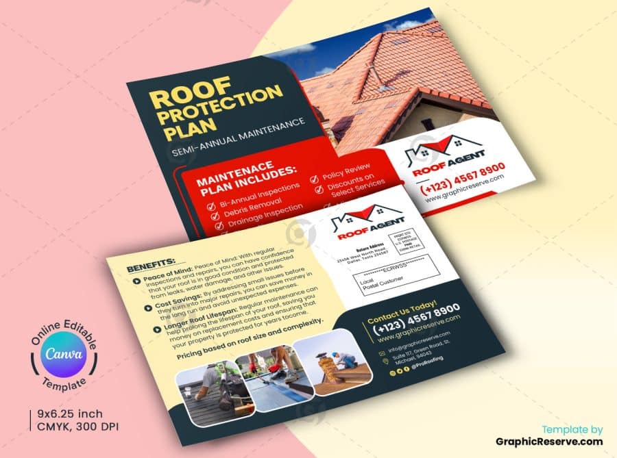 Roof Protection Direct Mail EDDM Canva Template.b
