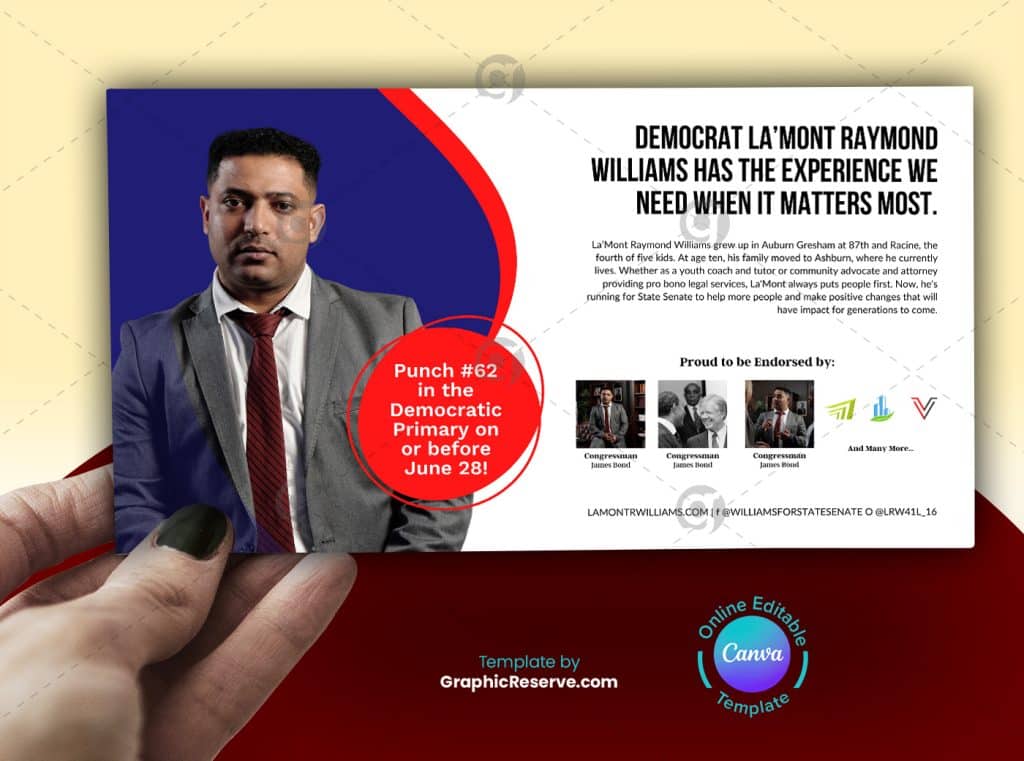 Political Candidate EDDM Mailer Design Front