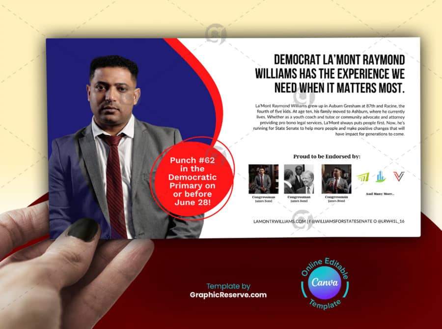 Political Candidate EDDM Mailer Design Front