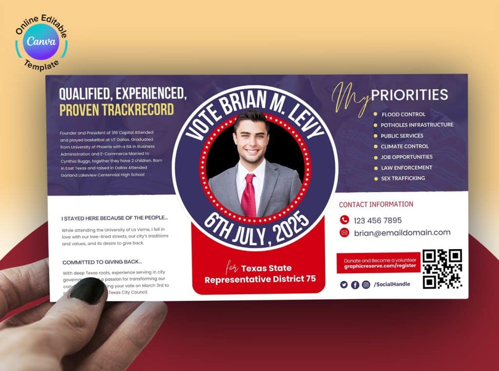 Political mailer template