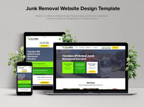 junk removal website design template
