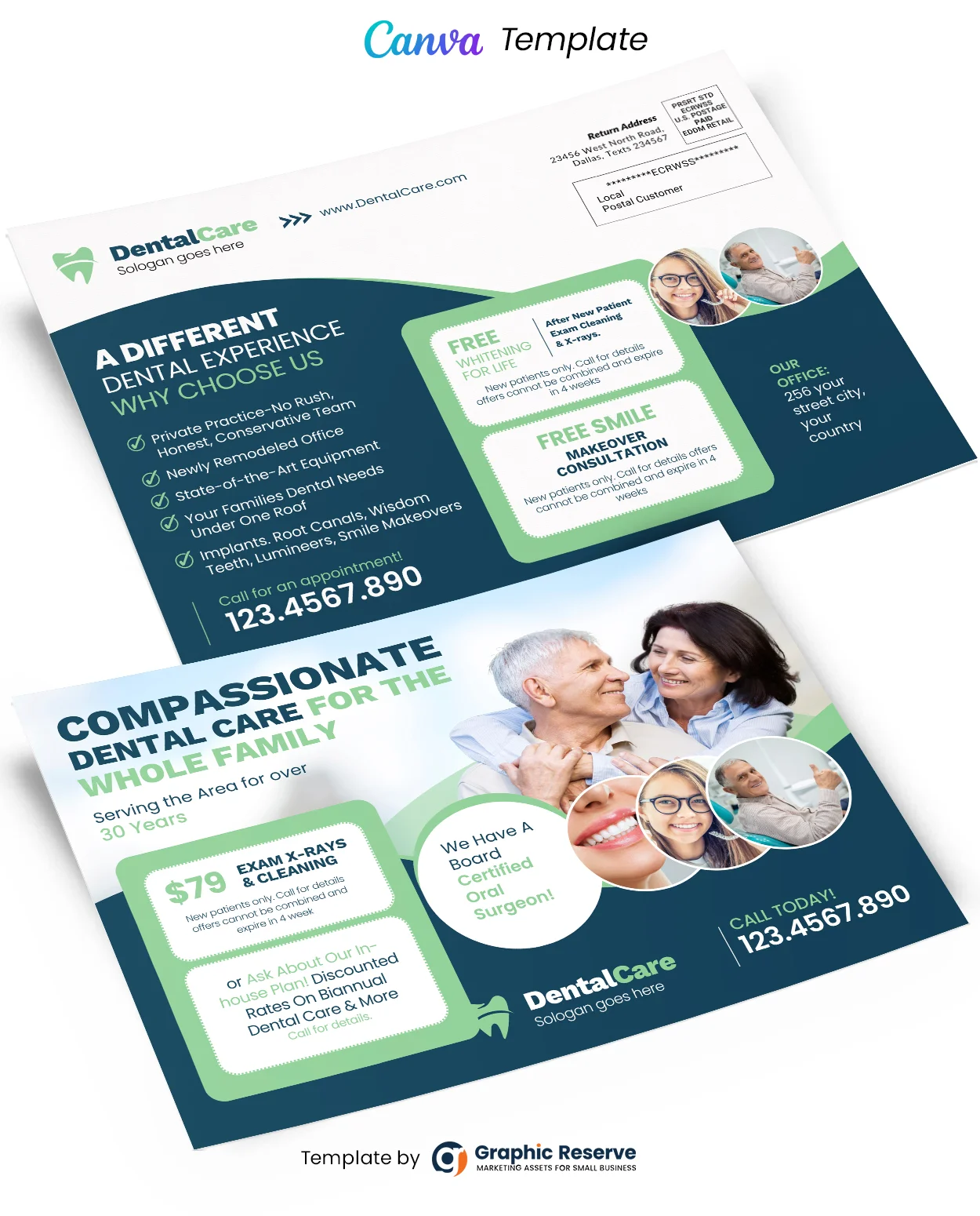Dental Service Offer Canva Direct Mail EDDM