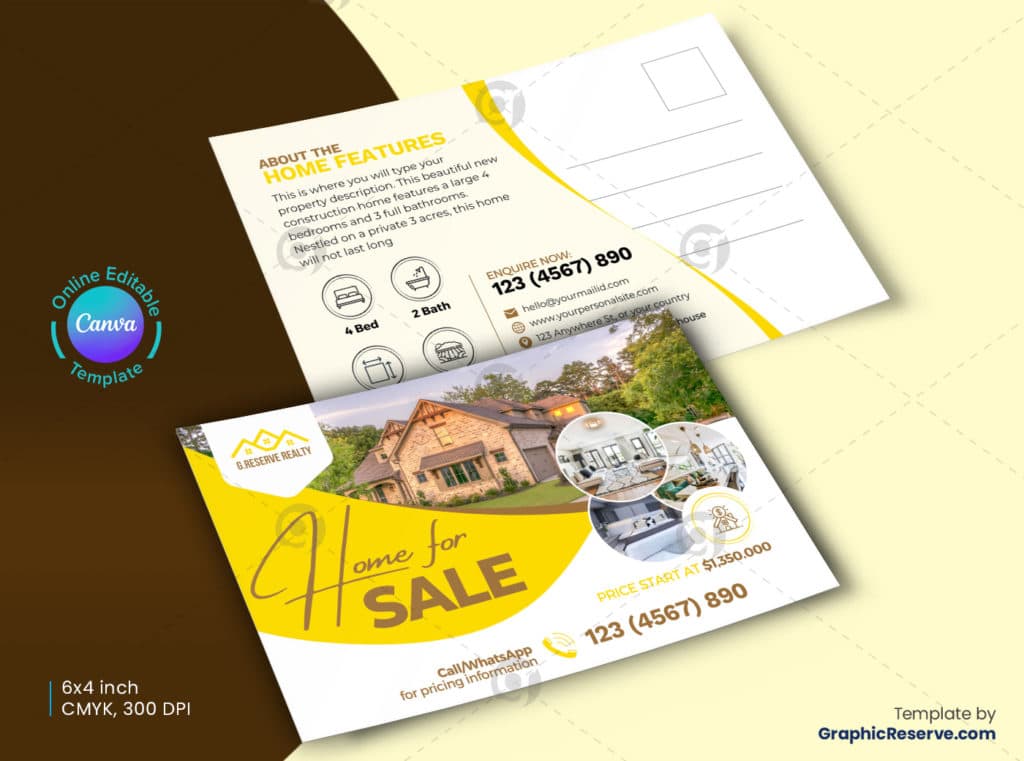 Home for Sale Real Estate Direct Mail Front
