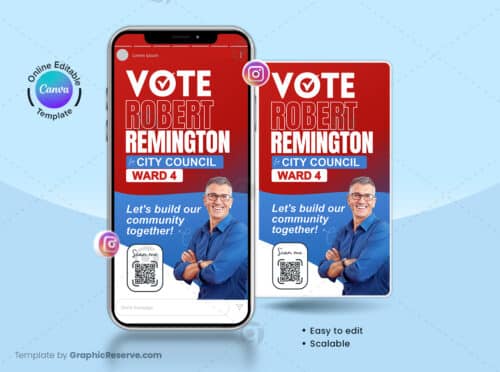 City Council Vote Instagram Story Banner Canva Template