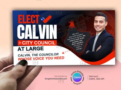 Election EDDM Mailer Design Canva Template