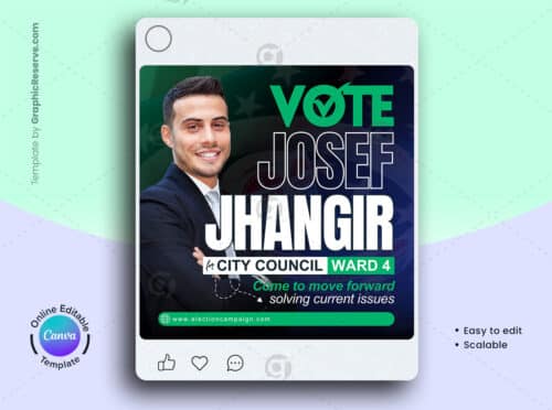 Election Vote Digital Marketing Banner Canva Template
