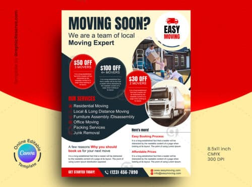 Expert Moving Flyer Canva Template