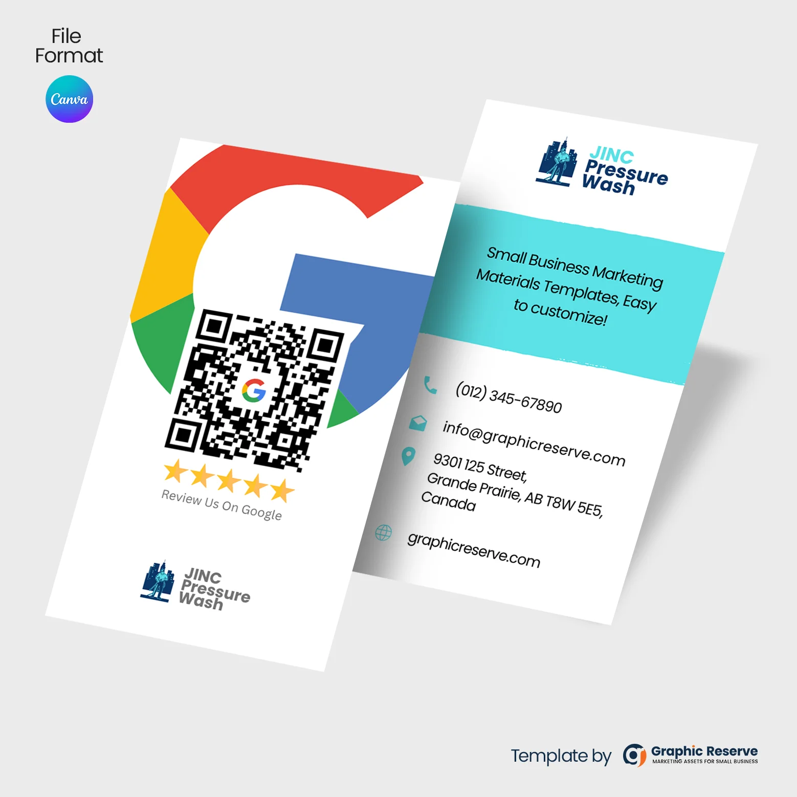 leave us a review card template