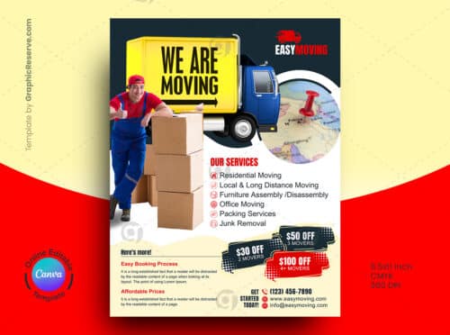 Moving Expert Flyer Canva Template
