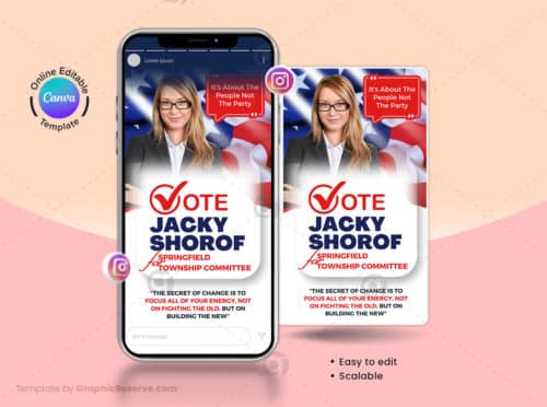 Political Instagram Story Banner Canva Template