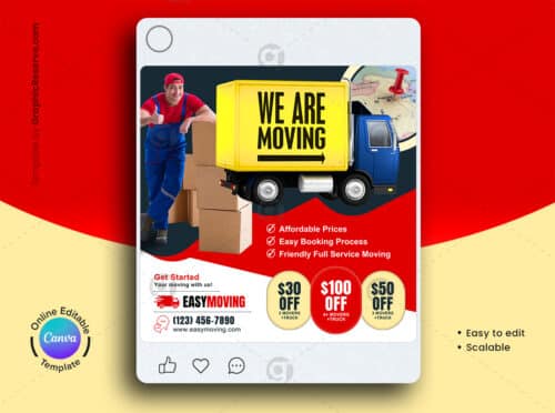 We Are Moving Social Media Banner Vol.02 Canva Template