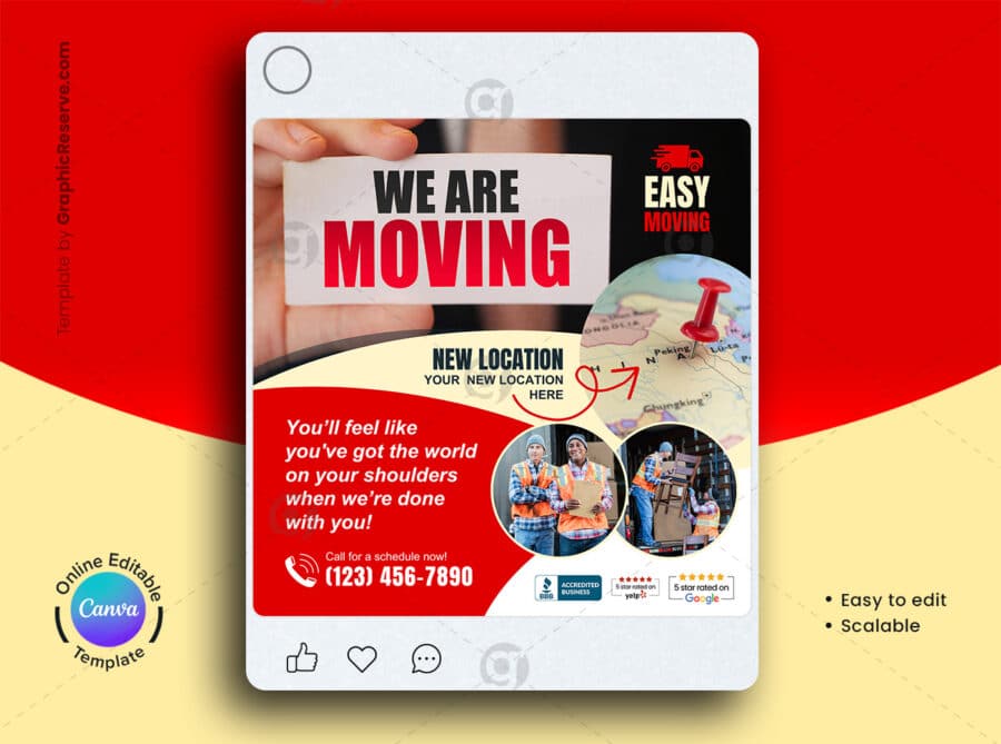 We Are Moving Social Media Banner Vol.04 Canva Template