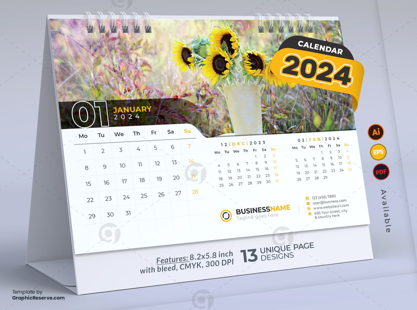 Desk Calendar 2024 Pdf Valma Jacintha