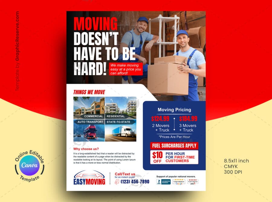 Moving Price Coupon Flyer Vol2.5 Canva Template