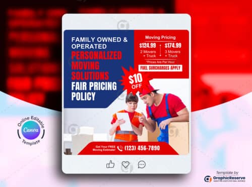 Moving Price List Promotional Banner Vol'2.2 Canva Template