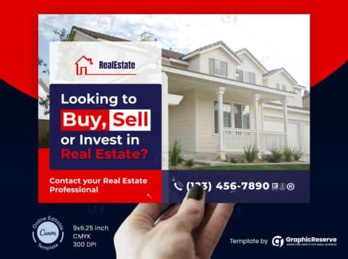 Buy or Sell Real Estate EDDM Mailer Canva Template