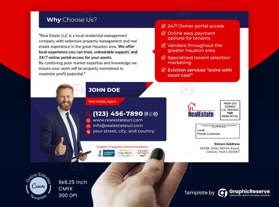 Buy or Sell Real Estate EDDM Mailer Canva Template.b